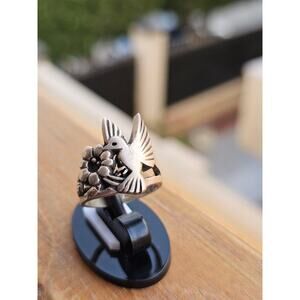 Handmade Sterling Silver Hummingbird Ring